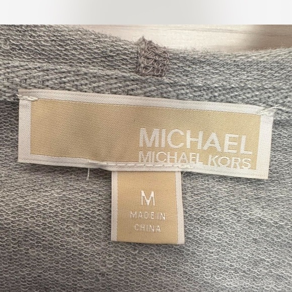 Michael Kors Gray Lace-Up Sweatshirt - Picture 2 of 5